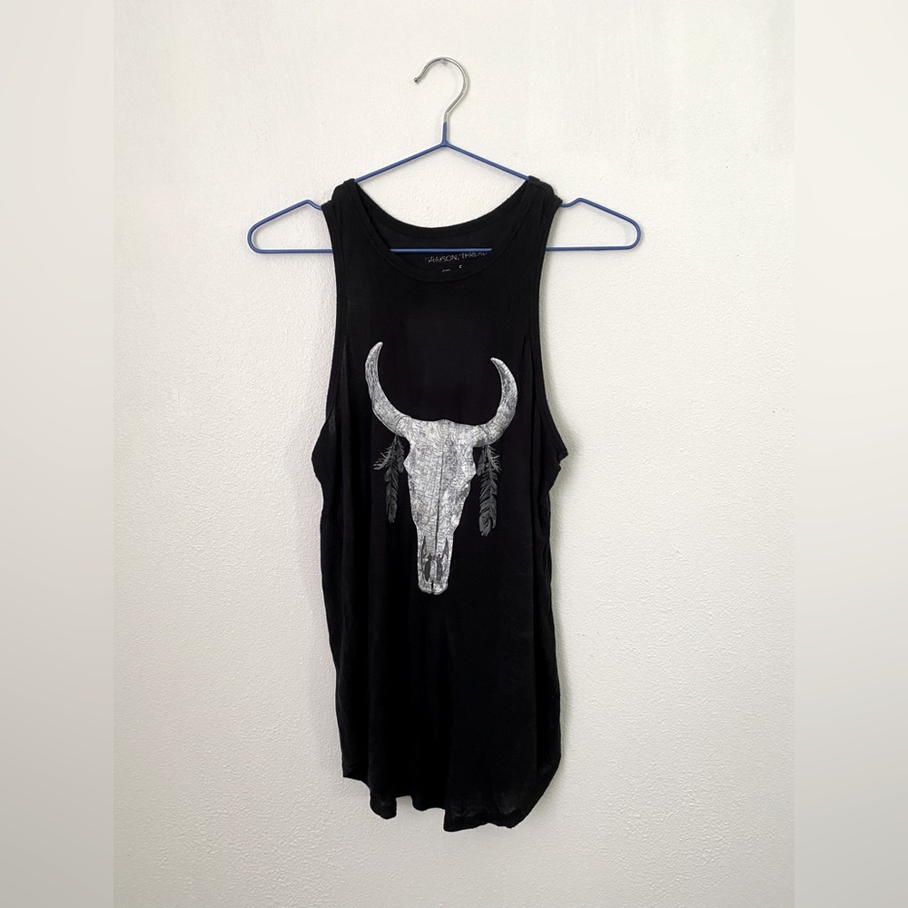 Grayson Threads Cow Skull Tank Size S